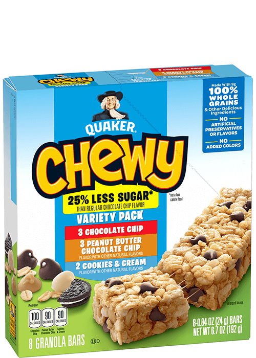 Quaker Chewy Granola Bars - 25% Less Sugar - Variety Pack