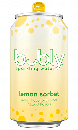 bubly sparkling water - lemon sorbet