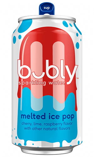bubly sparkling water - melted ice pop