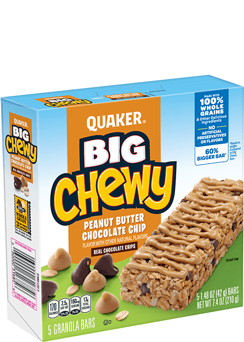 quaker chewy chocolate chip peanut free granola bars