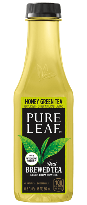 Pure Leaf Honey Green Real Brewed Iced Tea, 18.5 oz, 12 Pack Bottles 