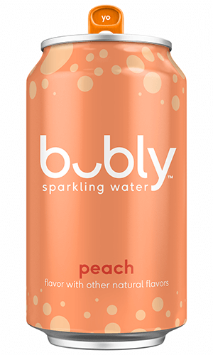 bubly sparkling water - peach