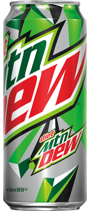 mountain dew can transparent